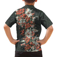 Hawaii Tartan With Hibiscus Kid Hawaiian Shirt Polynesian Pattern Vintage LT9 - Polynesian Pride