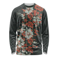 Hawaii Tartan With Hibiscus Long Sleeve Shirt Polynesian Pattern Vintage LT9 Unisex Dark Green - Polynesian Pride
