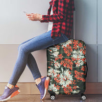 Hawaii Tartan With Hibiscus Luggage Cover Polynesian Pattern Vintage LT9 - Polynesian Pride