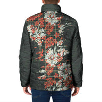 Hawaii Tartan With Hibiscus Padded Jacket Polynesian Pattern Vintage LT9 - Polynesian Pride