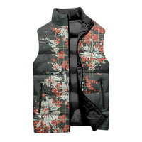 Hawaii Tartan With Hibiscus Sleeveless Puffer Jacket Polynesian Pattern Vintage LT9 - Polynesian Pride