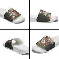 Hawaii Tartan With Hibiscus Slide Sandals Polynesian Pattern Vintage LT9 - Polynesian Pride
