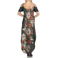 Hawaii Tartan With Hibiscus Summer Maxi Dress Polynesian Pattern Vintage LT9 - Polynesian Pride