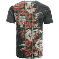Hawaii Tartan With Hibiscus T Shirt Polynesian Pattern Vintage LT9 - Polynesian Pride