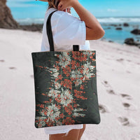 Hawaii Tartan With Hibiscus Tote Bag Polynesian Pattern Vintage LT9 - Polynesian Pride