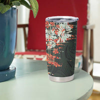 Hawaii Tartan With Hibiscus Tumbler Cup Polynesian Pattern Vintage LT9 - Polynesian Pride