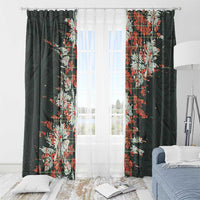 Hawaii Tartan With Hibiscus Window Curtain Polynesian Pattern Vintage LT9 - Polynesian Pride