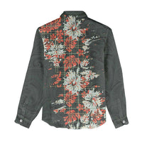 Hawaii Tartan With Hibiscus Women Casual Shirt Polynesian Pattern Vintage LT9 - Polynesian Pride