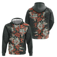 Hawaii Tartan With Hibiscus Zip Hoodie Polynesian Pattern Vintage LT9 - Polynesian Pride