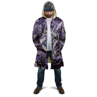 Japanese Hawaiian Crane Cloak Purple Tapa Patchwork Pattern LT9 - Polynesian Pride