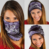 Japanese Hawaiian Crane Neck Gaiter Purple Tapa Patchwork Pattern LT9 - Polynesian Pride