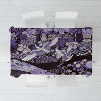 Japanese Hawaiian Crane Tablecloth Purple Tapa Patchwork Pattern LT9 Purple - Polynesian Pride