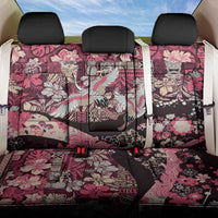 Japanese Hawaiian Crane Back Car Seat Cover Soft Pink Tapa Patchwork Pattern LT9 One Size Pink - Polynesian Pride