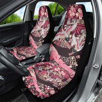 Japanese Hawaiian Crane Car Seat Cover Soft Pink Tapa Patchwork Pattern LT9 - Polynesian Pride