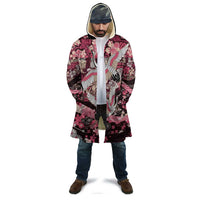Japanese Hawaiian Crane Cloak Soft Pink Tapa Patchwork Pattern LT9 - Polynesian Pride