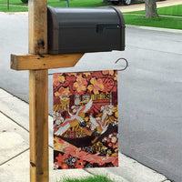 Japanese Hawaiian Crane Garden Flag Yellow Ochre Tapa Patchwork Pattern LT9 - Polynesian Pride