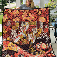 Japanese Hawaiian Crane Quilt Yellow Ochre Tapa Patchwork Pattern LT9 Yellow - Polynesian Pride