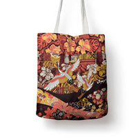 Japanese Hawaiian Crane Tote Bag Yellow Ochre Tapa Patchwork Pattern LT9 - Polynesian Pride