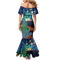 Personalised New Zealand Matariki Art Star Mermaid Dress Koru Fern Night Starry Sky LT9 - Polynesian Pride