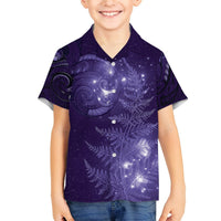 New Zealand Matariki Hawaiian Shirt Purple Milky Way Stars Night Sky LT9 - Polynesian Pride