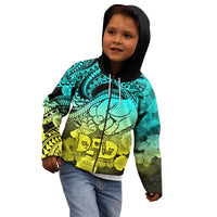 Personalised Polynesian Pride Happy Father Day Kid Hoodie I Love You Dad - Polynesian Tribal Gradient 1 LT9 - Polynesian Pride