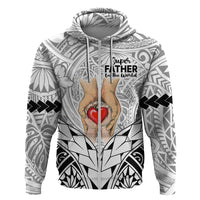 Custom Polynesian Fathers Day Gift For Dad Hoodie Super Father In The World Black Polynesian Pattern LT9 Zip Hoodie Black - Polynesian Pride