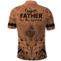 Polynesian Fathers Day Gift For Dad Polo Shirt Super Father In The World Nude Polynesian Pattern LT9 - Polynesian Pride