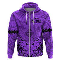 Polynesian Fathers Day Gift For Dad Hoodie Super Father In The World Purple Polynesian Pattern LT9 - Polynesian Pride