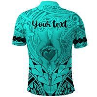 Custom Polynesian Fathers Day Gift For Dad Polo Shirt Super Father In The World Turquoise Polynesian Pattern LT9 - Polynesian Pride