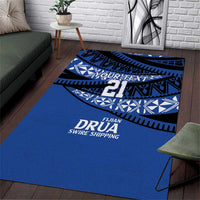Fiji Rugby Pacific Custom Area Rug Pasifika Tapa Pattern