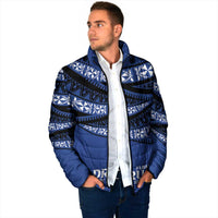 Fiji Rugby Pacific Custom Padded Jacket Pasifika Tapa Pattern - Polynesian Pride