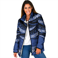 Fiji Rugby Pacific Custom Padded Jacket Pasifika Tapa Pattern - Polynesian Pride