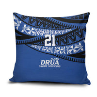 Fiji Rugby Pacific Custom Pillow Cover Pasifika Tapa Pattern - Polynesian Pride