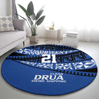 Fiji Rugby Pacific Custom Round Carpet Pasifika Tapa Pattern