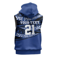 Fiji Rugby Pacific Custom Sleeveless Zip Hoodie Pasifika Tapa Pattern LT9 - Polynesian Pride