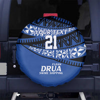 Fiji Rugby Pacific Custom Spare Tire Cover Pasifika Tapa Pattern