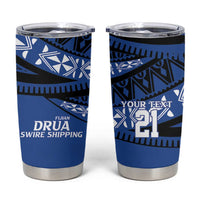 Fiji Rugby Pacific Custom Tumbler Cup Pasifika Tapa Pattern
