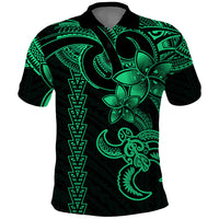 Hawaiian Tribal Polo Shirt Polynesian Kakau Turtle Green LT9 Green - Polynesian Pride