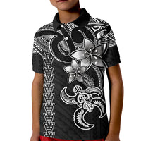 Hawaiian Tribal Kid Polo Shirt Polynesian Kakau Turtle - White LT9 Kid White - Polynesian Pride