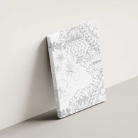 American Samoa Lotu Tamaiti Canvas Wall Art White Sunday Plumeria White Vibe