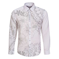 American Samoa Lotu Tamaiti Family Matching Summer Maxi Dress and Hawaiian Shirt White Sunday Plumeria White Vibe