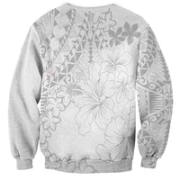 American Samoa Lotu Tamaiti Sweatshirt White Sunday Plumeria White Vibe