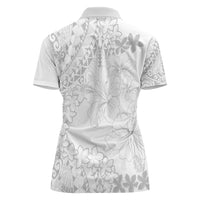 American Samoa Lotu Tamaiti Women Polo Shirt White Sunday Plumeria White Vibe