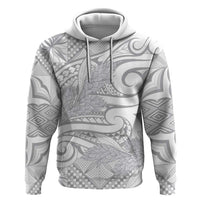 Lotu Tamaiti Samoa Siapo Zip Hoodie White Sunday With Teuila Torch Ginger