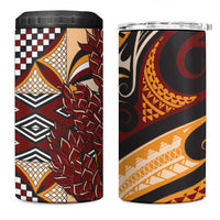 Vintage Samoa Siapo 4 in 1 Can Cooler Tumbler With Teuila Torch Ginger