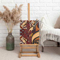 Vintage Samoa Siapo Canvas Wall Art With Teuila Torch Ginger LT9 - Polynesian Pride