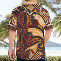 Vintage Samoa Siapo Hawaiian Shirt With Teuila Torch Ginger LT9 - Polynesian Pride