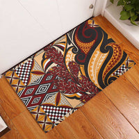 Vintage Samoa Siapo Rubber Doormat With Teuila Torch Ginger