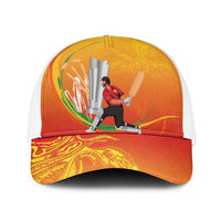 Cricket PNG East Asia-Pacific Baseball Net Cap Papua New Guinea Rise to Power LT9 One Size White Gold - Polynesian Pride