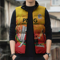 Custom Cricket PNG East Asia-Pacific Sleeveless Puffer Jacket Papua New Guinea Rise to Power - Polynesian Pride